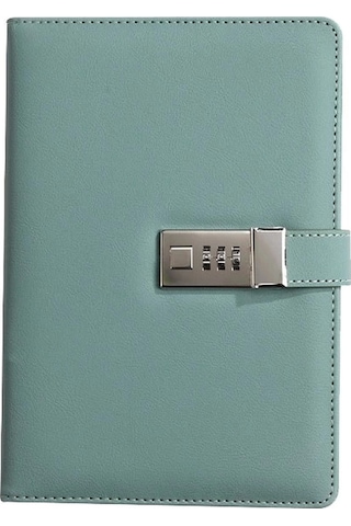 Kilitli Ajanda Günlük Not Defteri Notebook Yeşil İthal Ürün Yeşil