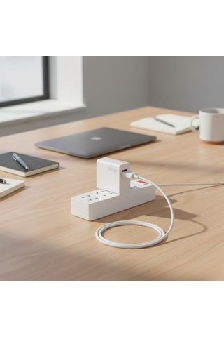 River World Duvar Tipi Usb Çıkışlı Type-c Kablolu 33w Hız Şarj Adaptörü