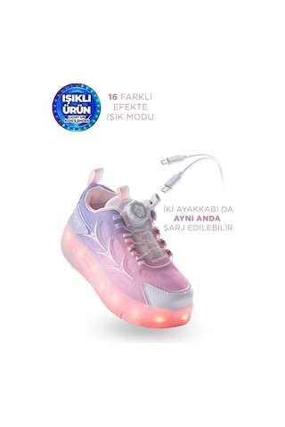 Marcokids Marco Kids 26y1801 Çocuk Işıklı Paten Ayakkabı Pembe