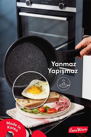 Ceraware Vetta 10 Parça Megastone Kaplama Yapışmaz Tencere Tava Seti
