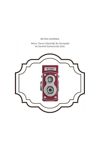 Torima CMR44 Mini Retro Dijital Fotoğraf Makinesi Kırmızı