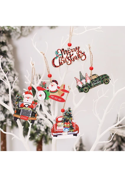 Buaoaos 12-piece Christmas Wooden Ornament Set 001