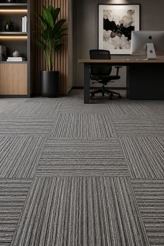 Karo Halı City 620 1 Karo: 50 X 50 Cm 1 Paket: 5 M² Gri