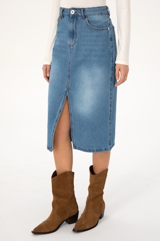 U.s. Polo Assn. Kadın Mavi Etek Jean 50309424-dn0022 Mıd Blue