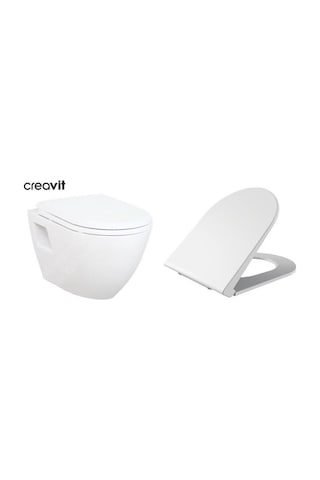 Creavit Tp325 Asma Klozet + Yeni Slim Yavaş Kapanır Kapak Kc5000-