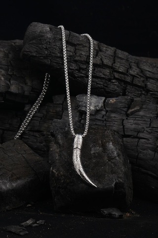 Ottoman Fil Dişi Erkek Çelik Zincir Kolye Cklfıldısfg-Gms