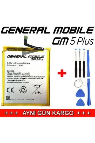 General Mobile Uyumlu Gm5 Plus Batarya Pil + Batarya Tamir Seti (305144036)
