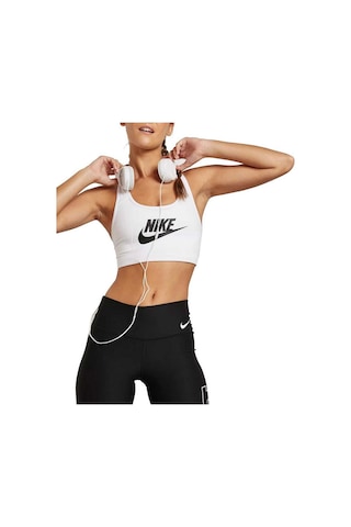Nike Swoosh Dri-fit Futura Bra Beyaz Kadın Sporcu Sütyeni