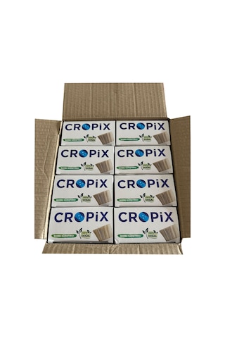 Cropix Tahta Ahşap Bambu Doğal Çay Kahve Karıştırıcı Çubuk Kaşık - 10.5 Cm. - 400 Adetlik 24 Paket Ahşap