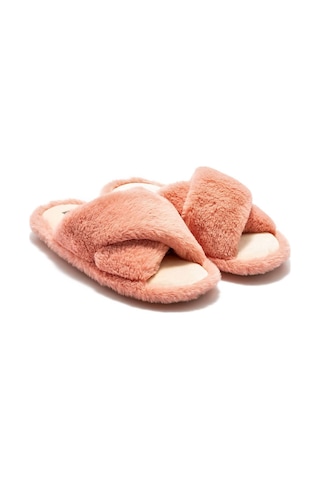 Twigy Çapraz Peluş Kadın Ev Terliği Pembe 36/41 CC0184 Pembe