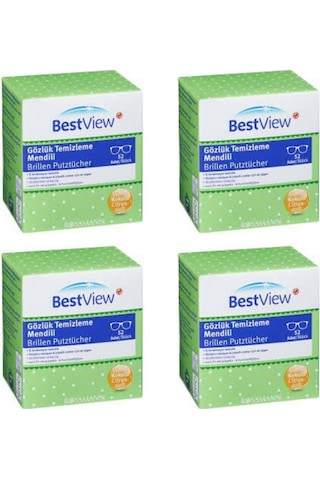 Best View ( Bestview ) Gözlük Temizleme Mendili 52 Adet X 4
