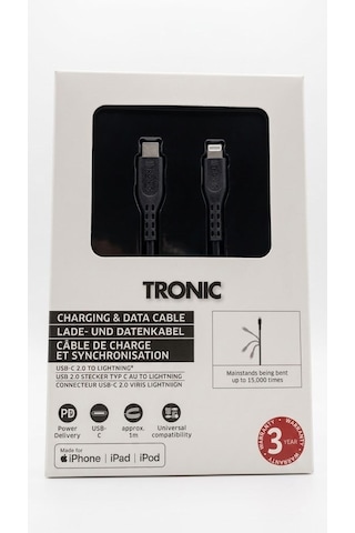 Tronic Type-c To Lightning Hızlı Şarj Ve Veri Kablosu - İphone Uyumlu Pd Şarj Kablosu 1 Metre