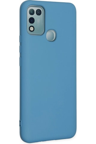 Newface İnfinix Hot 10 Play Kılıf Nano İçi Kadife Silikon Glblseme - 88 - Mavi