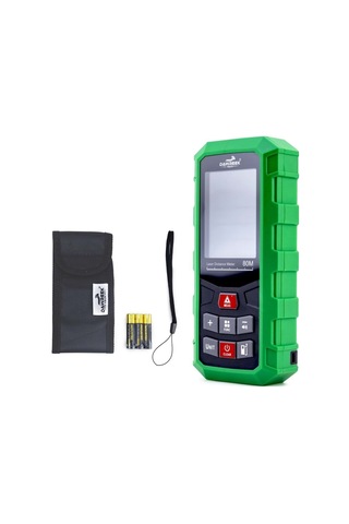 Dawrek H03 Lazer Mesafe Ölçer 80 Metre Dijital Hassas Ölçüm Cihazı Çok Fonksiyonlu Yeşil
