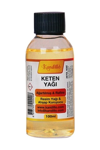 Ağartılmış Keten Yağı 100 Ml. Rafine Resim Yağı