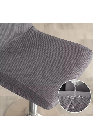 Elastik T Şekilli Jakarlı Sandalye Kılıfı Ev Tipi Kanepe Koruyucu Kılıf Otel Ziyafet Yemek Küçük Boy Sandalye Kılıfı Düz Renk Siyah