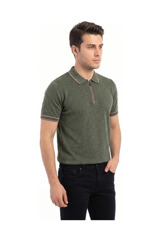 Raymons Erkek Polo Yaka Kısa Kollu Triko Tişört Regular Kalıp Bgl-st05557 Haki