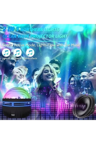 Vkemall Siyah Ve Mavi Led Işık Ampülü - Disco Partisi İçin Renkli Aydınlatma Siyah