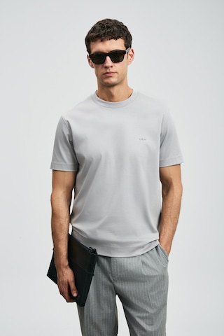 Lufian Erkek Roland Basic T-shirt 112020058 Gri Gri