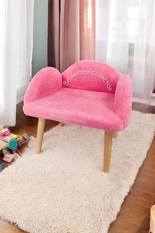 Çocuk Sandalyesi, Pembe Rengi, Çocuk Pufu , Sırtlı Puf , Çocuk Puf, Çocuk Dinleme Koltuğu Pembexhfhf