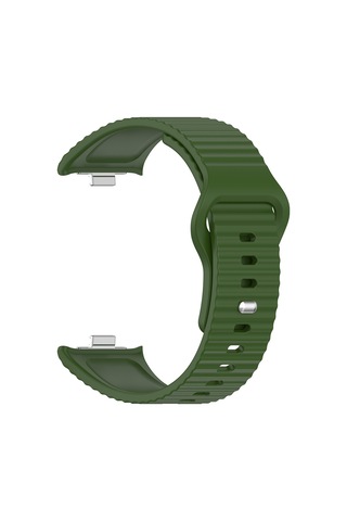 Redmi Watch 6 Silikon Kordon Tırtıklı Suya Dayanıklı Tasarım Koyu Yeşil