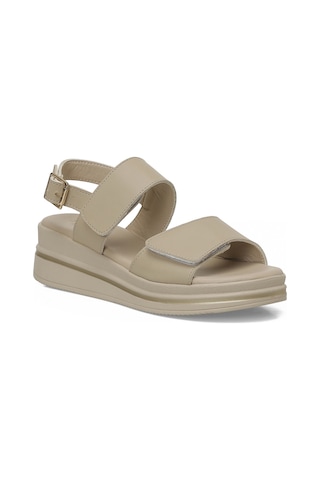 Polaris 325623.z 5fx Bej Kadın Dolgu Topuk Sandalet 000000000102005963 Bej
