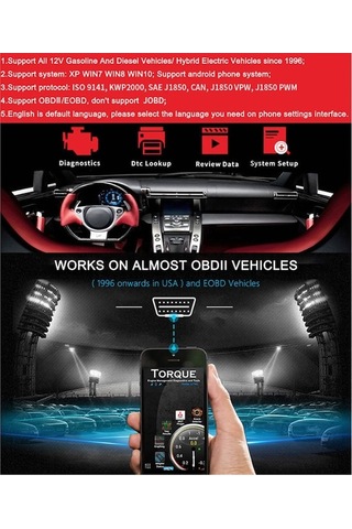 Novahub Kablosuz Bt 5.0 Obd-ıı Araç Teşhis Tarayıcı Kw901 - Motor Arıza Test Cihazı