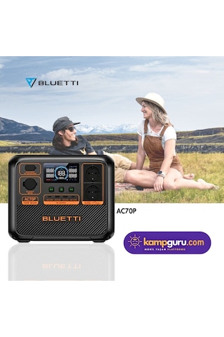 Bluetti Ac70p Taşınabilir Güç Kaynağı 864wh Kapasite - 1000w Inverter Çıkış Gücü