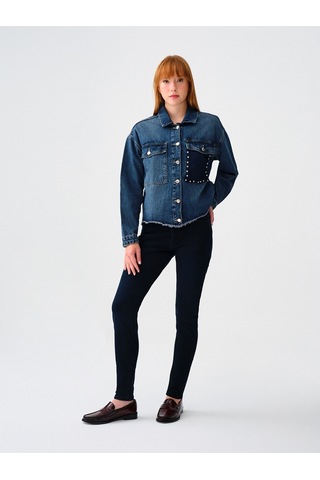 Oversize Fit Kadın Ceket Denim