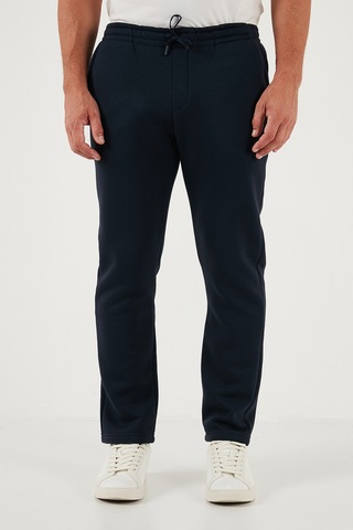 Buratti Pamuklu Regular Fit Normal Bel Şardonlu Erkek Eşofman Altı 5908040 Koyu Lacivert