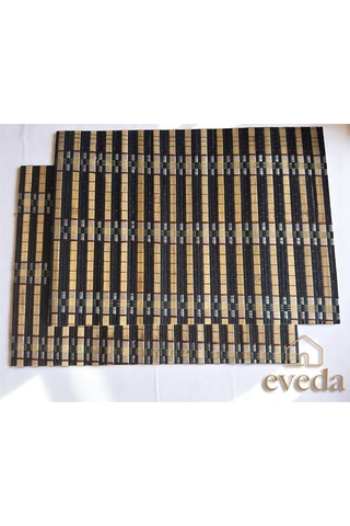 Eveda Bambu 6'lı Amerikan Servis 30x42 Cm Çok Renkli