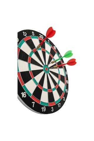 15 İnç Dart Tahtası Seti Dayanıklı Yapı 4 Metal Dart Oku