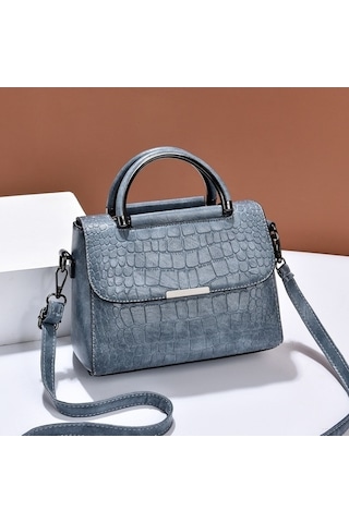 Shidai888 A966-5 Taş Desen Bayan Tek Omuz Çantası Mavi