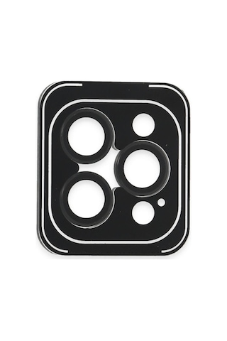 iPhone Uyumlu 16 Pro Max Pvd Metal Kamera Lens - Siyah