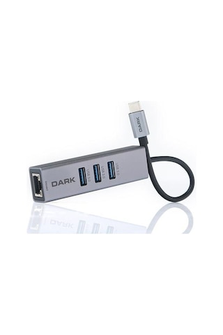 Dark Dk-ac-u31x3gl Gigabit Type-c Ethernet Ve 3xusb 3.0 Hub Çoklayıcı Adaptör