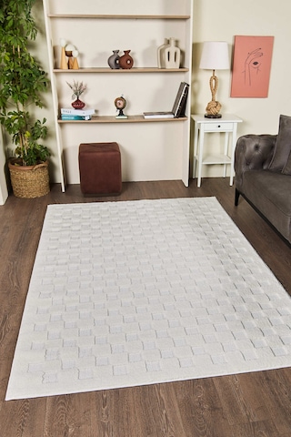 Mariesse Home Elit Bukleli Yumuşak Peluş Post Shaggy Çocuk Odası Oturma Odası Salon Mutfak Halısı 0772a Beyaz
