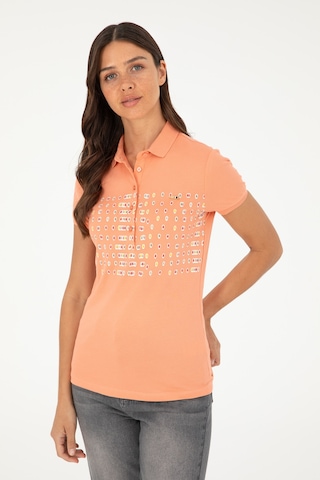 U.S. Polo Assn. Kadın Somon Polo Yaka Tişört 50282885-VR047