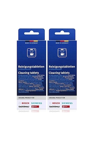 2'li Paket Temizlik Tableti, Kahve Otomatları İçin, Termo Sürahiler Tcz6001 2 X 10 Tablet 0.2mm Kenar Kalınlığı
