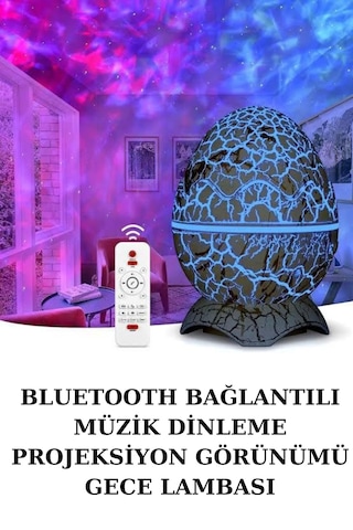 Yumurta - 619 - Şeklinde Su Dalgalı Bluetooth Speaker Lamba - Csmo-tex - Renkli Şarjlı
