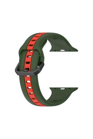 Ayrex Uyumlu 42mm Spor Görünümlü Krd-94 Silikon Kordon Koyu Kırmızı
