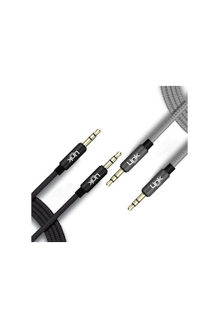 Linktech A580 3.5 Mm Aux Kablo Ses Aktarım Kablosu Örgü 2 M
