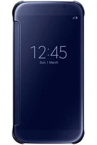 Galaxy S6 İle Uyumlu Clear View Cover Siyah Ef-zg920bbegww
