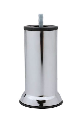 Metal Ayak Vidalı Pasolu Mobilya Yatak Koltuk Baza Ayağı Metal 4 Adet 12cm 8mm Vidalı Krom