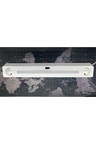 Tezgah Altı Armatür Prizli Led Aydınlatma Beyaz Işık Beyaz