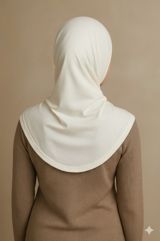 Sonbaharmoda Rahat Ve Şık İki Parça Viskon Likralı Tesettür Hijab Bone İçlik Günlük Kullanım Ve Namaz İçin Ekru