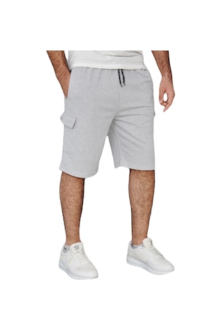 Kargo Cepli Pamuklu Erkek Şort Gri