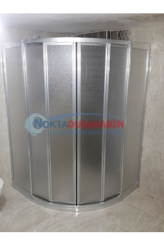 Nokta Duşakabin 90 x 90 Oval Teknesiz Mika Camlı Duşakabin Şeffaf