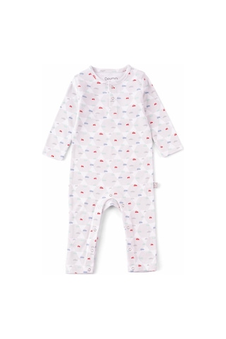 Boumini Bebek Uzun Kollu Çıtçıtlı Tulum Arabalar-gri Gri