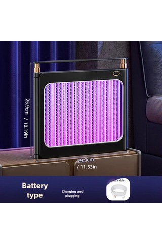 Xuweiwei Usb Şarj Edilebilir Sivrisinek Öldürücü Lamba Koyu Siyah 1200mah Taşınabilir Stand Asma Tasarımı İç Mekan Seyahat Kamp İçin