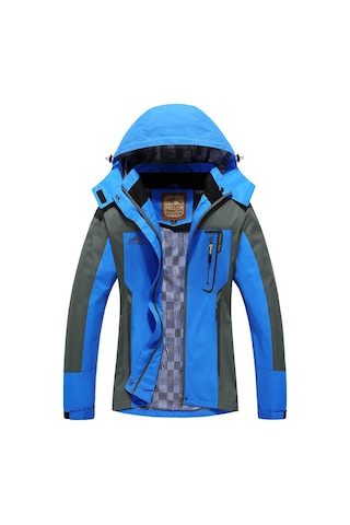 Kadın Outdoor Ceket Rüzgar Geçirmez Ceket Mavi Mavi